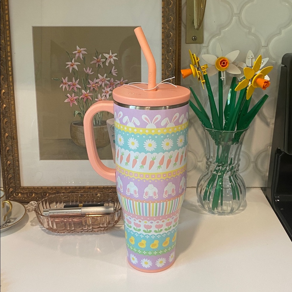 NWT Swig “Bunny Trail” 40oz Stainless Steel Mega Mug - Picture 2 of 2